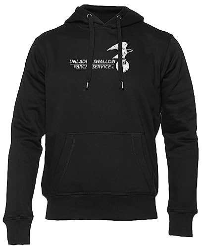 Sweat à capuche Unladen Swallow noir fini les vêtements inconfortables et froids