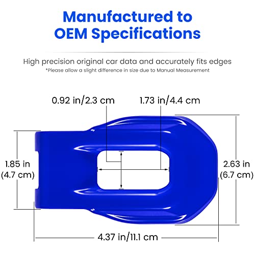 Hood Latch Lock Catch Brackets Cover for 2018-2024 Jeep Wrangler JL JLU Unlimited Sports Freedom Sahara Rubicon Gladiator JT 2-Door & 4-Door Exterior Accessories Decoration (Blue 2PCS)