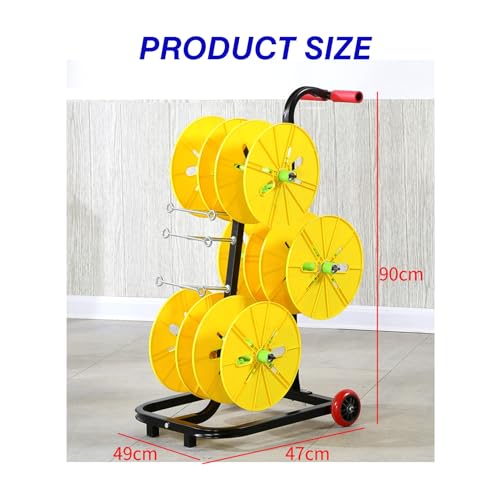 Support de bobine robuste – Organisateur de câbles autoportant avec une capacité de 136 kg pour solutions de stockage de fils électriques, industriels et de vente au détail