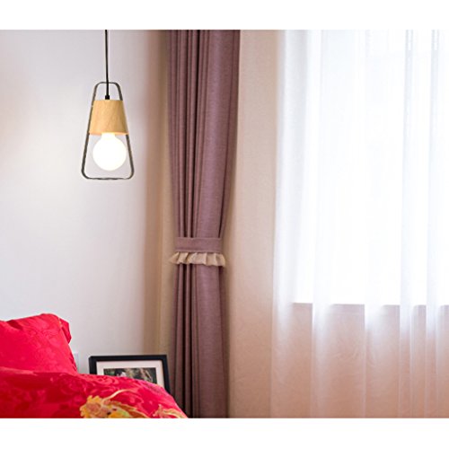 Lámpara de mesa de maderaiza con diseño de bola de 13,7 pulgadas y luz led para salón 5