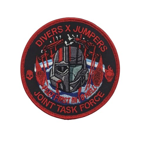Jumpers and Hell Inspired Tactical Morale Patch, Hook Fastener, 3.5 Inch, Round(Red)