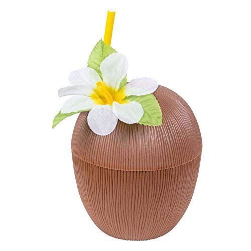 Boland 52365 – Coupe noix de coco Hawaii avec paille, marron