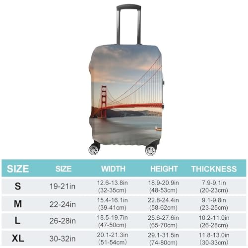 Golden Gate Bridge Luggage Cover, Washable Elastic Suitcase Cover Protector Fit 18-32 Inch Luggage2