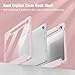 Fintie Hybrid Slim Case for Samsung Galaxy Tab S10 Lite/ S10 FE/ S9 FE 10.9 Inch/Tab S9 11 Inch with S Pen Holder, Shockproof Cover with Clear Transparent Back Shell, Auto Wake/Sleep, Pink