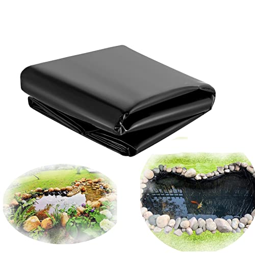 ZWYSL Teichfolie Schwarze Schwimmteich Folie Wasserdicht Fischteich-Bettfolien for Koiteiche, Bachläufe, Brunnen, Wasserspiele, Wasserfall (Color : Black, Größe : 7x7m) Cover