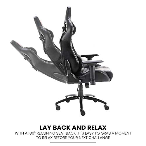 Image of CASINO KART CarbonXpro Stealth Series Ergonomic Gaming Chair Racing Style Adjustable Height High Back Premium - 4D Armest (Black)