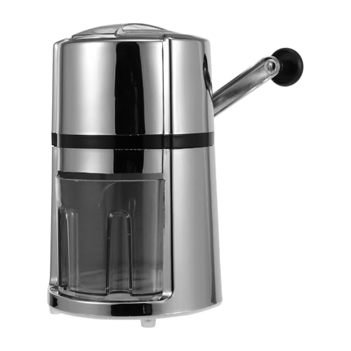 NIYANGLE Broyeur à Glace Manuel Manivelle Machine à Piler la Glace Compacte en Acier Inoxydable Cuisine et Bar Usage Domestique et Extérieur Rafraîchissante Pilée pour Cocktails et