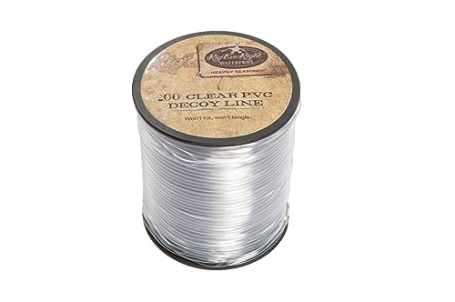 Rig Em Right Waterfowl PVC Decoy Line 200' Spool, Tangle and Rot Free (Clear 1001-C)