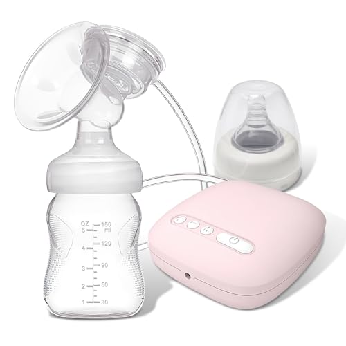 Electric Breast Pumps, Automatic Massage Silent Hands-Free Portable Breast Pump for Breastfeeding Suction Milk Breast Collector,Pain Free 2 Modes &9 Levels(Pink)