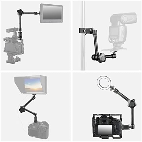 11 inch Magic Arm Adjustable Friction Arm with 1/4-inch Thread Screw for Flash, LED Light, Microphone, Monitor