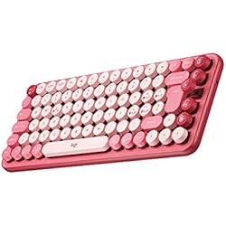 Logitech Pop Keys Teclado mecánico inalámbrico con Teclas Emoji Personalizables, Teclado Italiano QWERTY - Heartbreaker