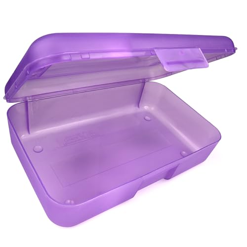 Image of Craft County Solid Color Pencil Box - Store All Your Art Supplies in 1 Convenient Location - 5 Vibrant Colors to Choose From