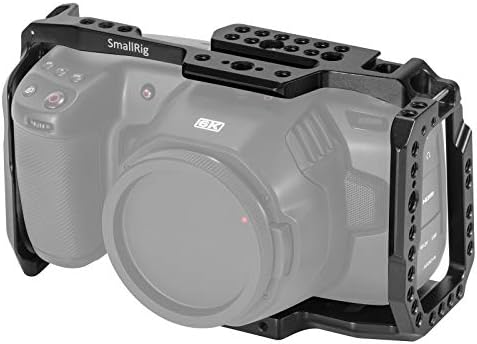 SMALLRIG BMPCC Cage for Blackmagic Design Pocket Cinema Camera 4K w/Cold Shoe, NATO Rail, 1/4'' and 3/8'' Threaded Holes ¨C 2203
