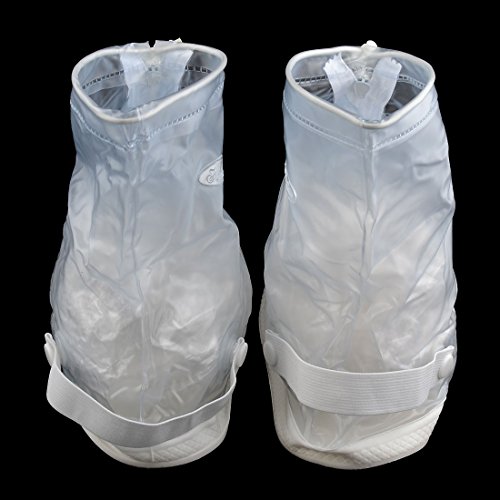 Ruilogod Unisex PVC Water Mud Resistant Shoes Cleaning Protector Covers Clear Pair XL miniatura 2