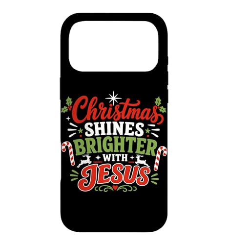 Shines Brighter With Jesus Faith ���p�O���t�B�b�N �N���X�`���� �X�}�z�P�[�X iPhone 17 Pro Max �p