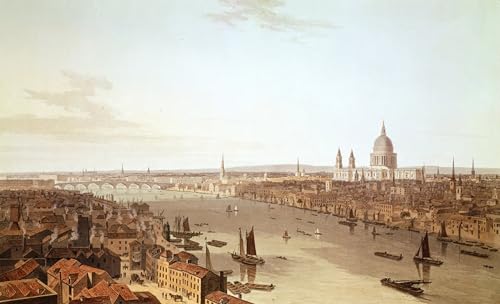 Image sur Toile Cathédrale Saint-Paul Affiche Art William Daniell Tableau Murale 60x90