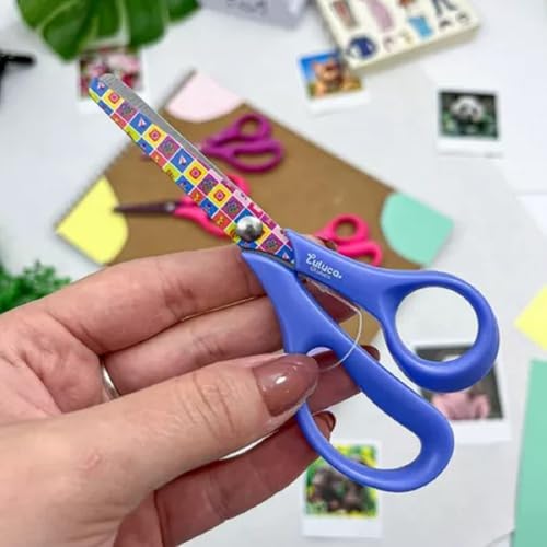 Tesoura Escolar 13,5CM Luluca Blister LU1801 Azul Sky Paper