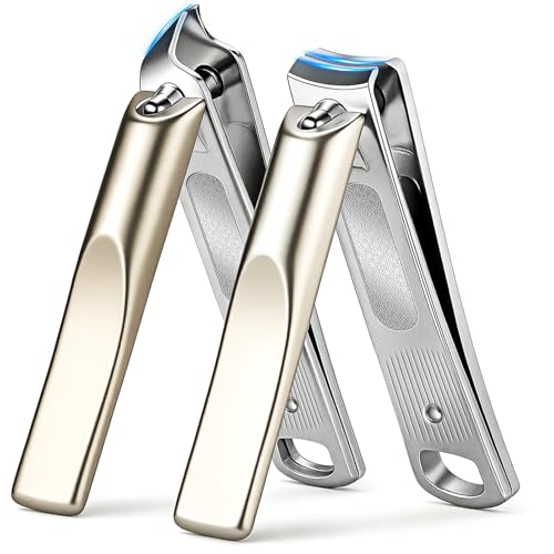 2025 Ultra Sharp Nail Clippers Set for Men & Women – 2 Pack Stainless Steel Fingernail & Toenail Clippers, Professional Manicure & Pedicure Tools with Storage Case