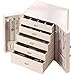 Produktbild J.Mmiyi Schmuckkästchen Damen Leder mit 5 Schubladen, Schmuckkasten Mehrschichtige Große Kapazität, Schmuck Organizers Geschenk,Weiß