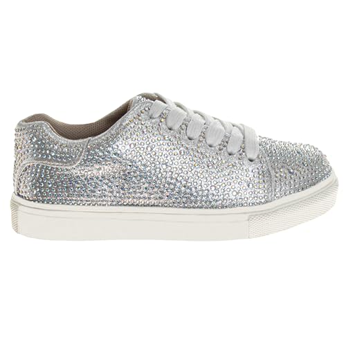 Badgley Mischka Low Top Girl Shoes - Kids Casual Light Sparkly Girls Fashion Sneakers Size Little Kids - Big Kids2