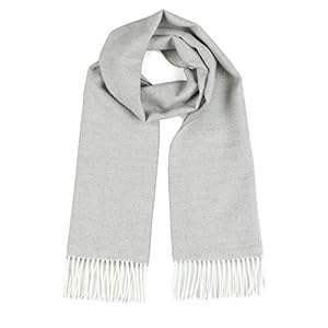 Inca Fashions – Herringbone Alpaca Scarf – 100% Baby Alpaca (Dove Gray Herringbone)