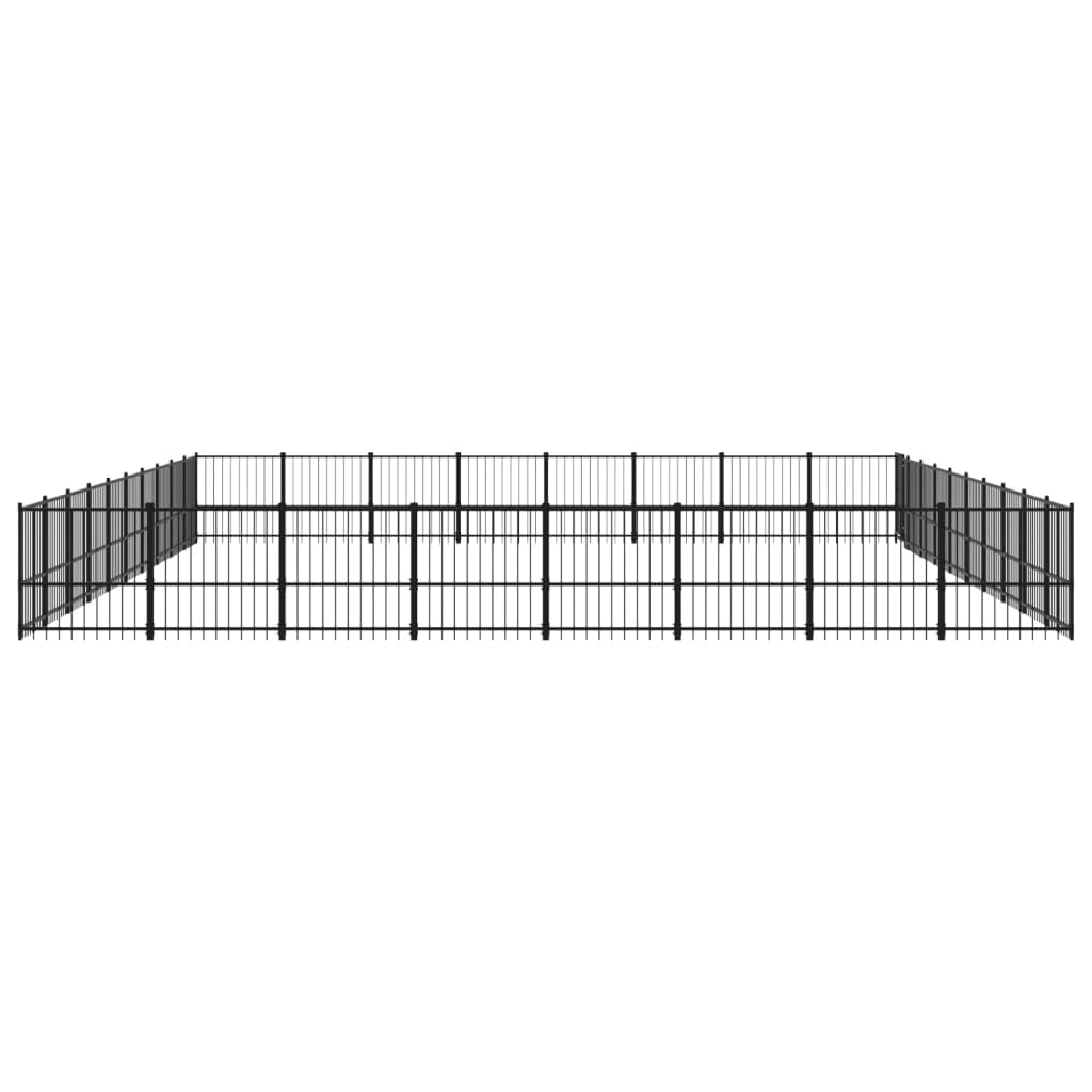 Forniture per cani Cuccia per cani da esterno in acciaio 75,27 m Animali e forniture per animali domestici