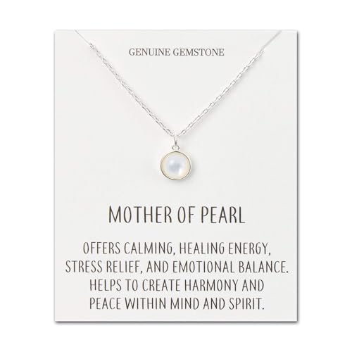 Philip Jones Mother of Pearl Necklace with Quote Card