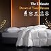 Down Fibers Comforter California King Size,Luxurious All Seasons Hotel Collection Duvet Insert,54 Oz High Bulkiness Medium Warmth,Fluffy & Breathable for Bedroom, Guestroom, Hotel (White,104x96)