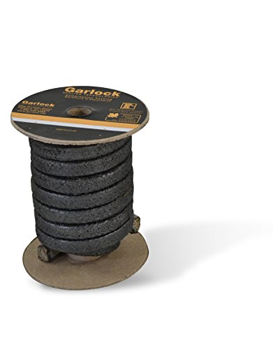 Garlock 41602-FT24-10 Synthetic Fiber with Graphite and Petrolatum Oils Style PACKMASTER 2 Pump Packing, 10' Length, 3/8