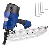 Pneumatic 21 Degree 3-1/2' Full Round Head Framing Nailer Ergonomic and Light weight Nail Gun & B&C Eagle Round Head 2-3/8-Inch x .113 x 22 Degree Bright Shank Collated Framing Nails (9021 tool)