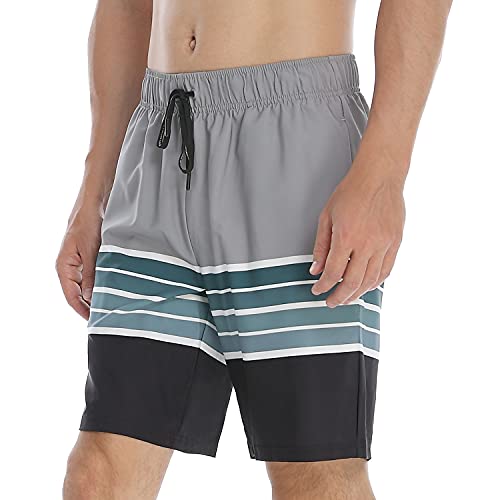 Image of HOdo Mens Swim Trunks with Mesh Liner 9 inch Quick Dry Swim Shorts Bathing Suits for Men Swimwear Board Shorts wiht Pockets