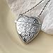 Lonfgrc Fashion Heart Locket Necklace Crossbody Bag Necklace Photo Frame Necklace Engraved Metal Photo Case Jewelry for Women