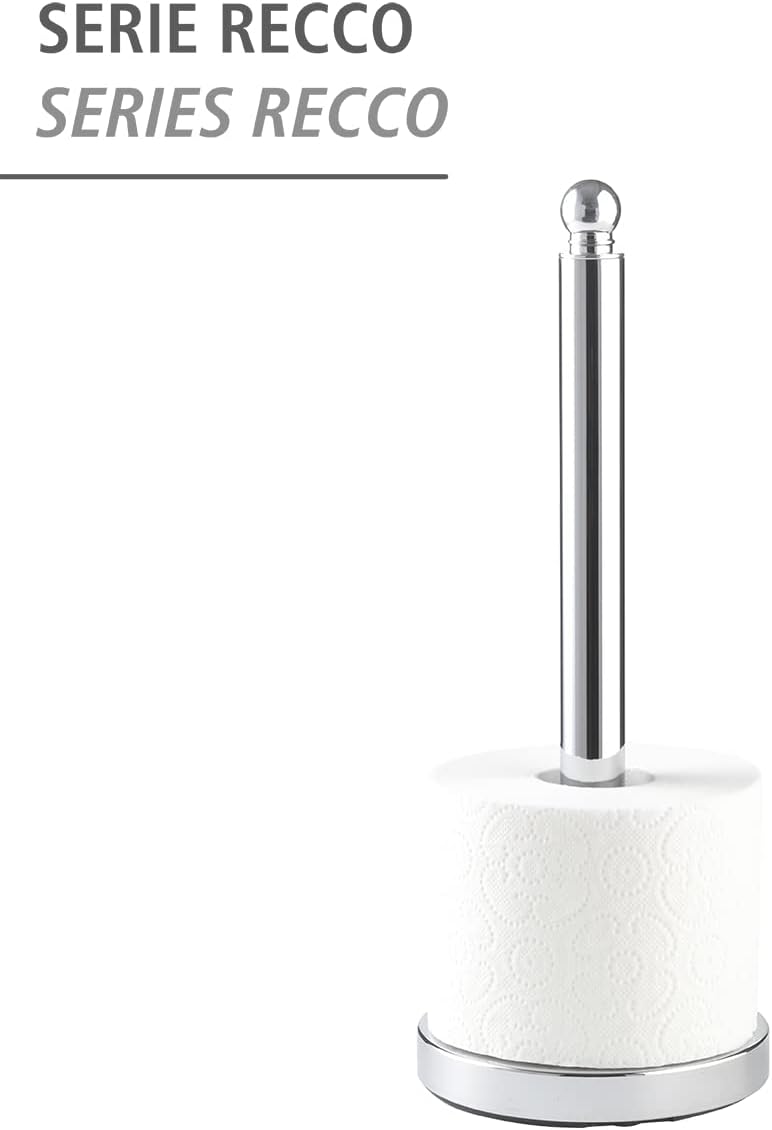 WENKO 16878100 Spare Toilet roll Holder Viterbo, Stainless Steel, 5.5 x 13.8 x 5.5 inch