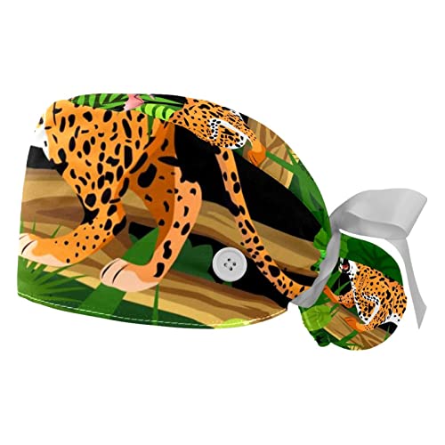 Casquettes de travail ajustables avec motif tigre pour retenir les cheveux au quotidien