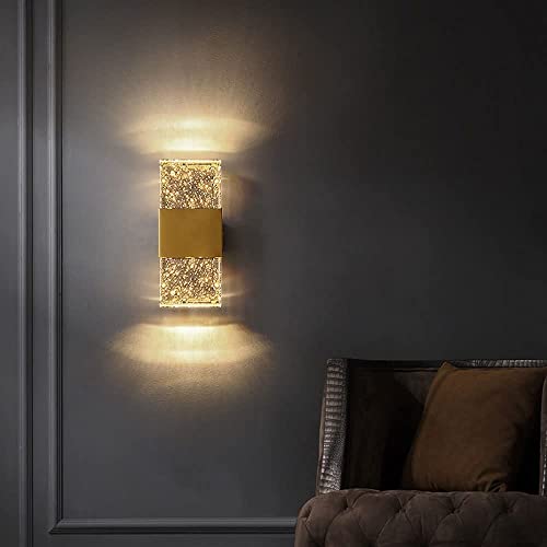 Aplique de pared de cristal posmoderno para solucionar pasillos oscuros 3