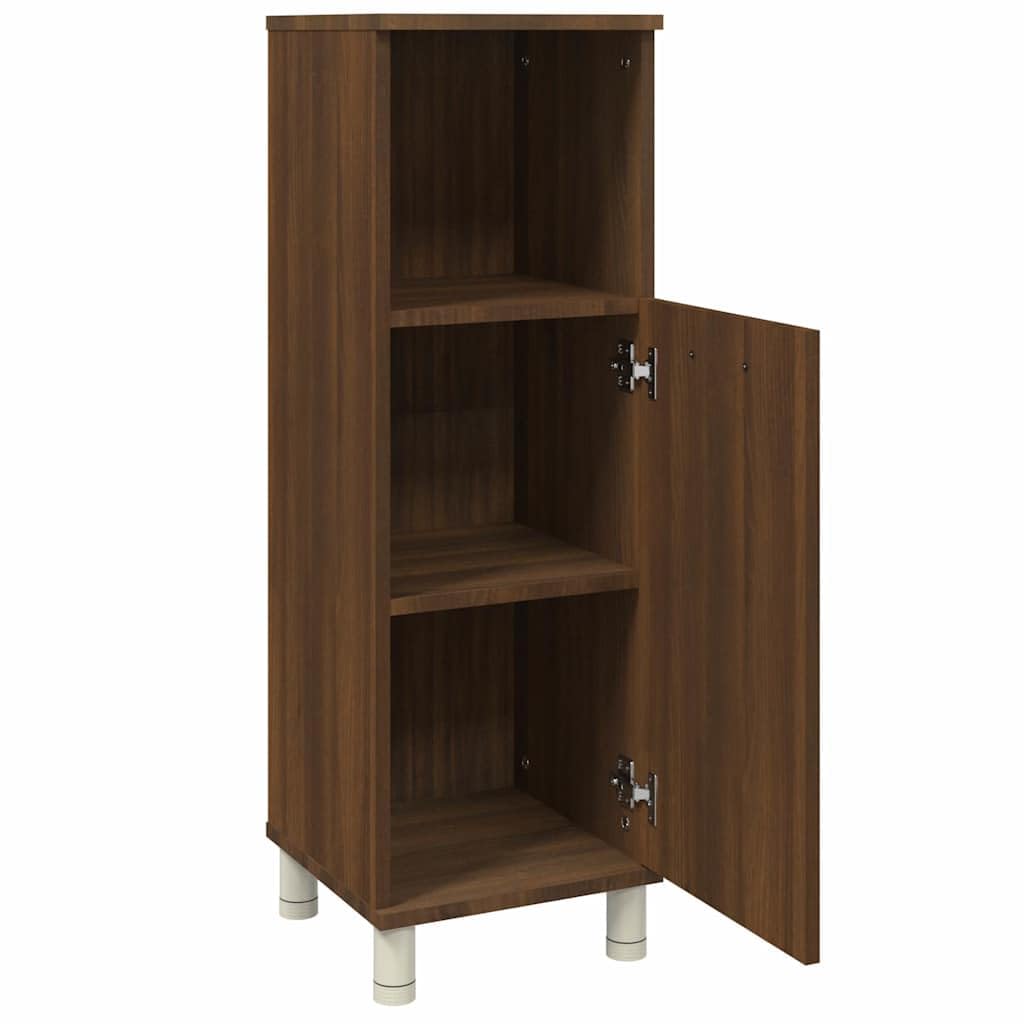 Makastle Armoire de Salle de Bain Chêne Marron 30x30x95 cm
