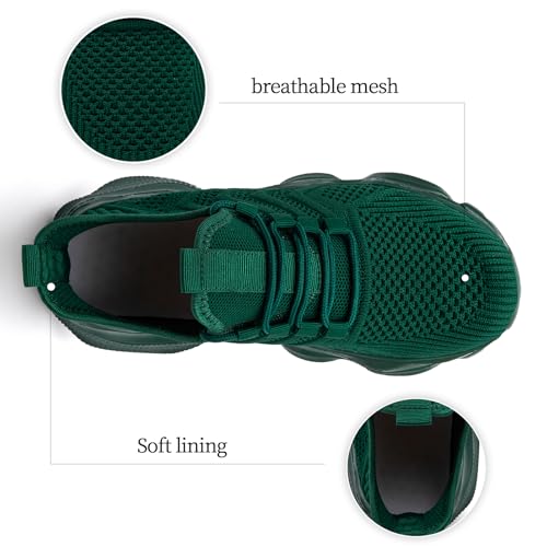 Womens Tennis Shoes Green Sneakers Fashions Casual Ladies Walking Shoe Athletic Running Training Size 6.53