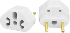 Adaptador de tomada Universal Bob Love - Kit com 2 Unidades, 10A/20A, Padrão Novo Brasil, Branco, Alta Resistência, 250V, para Casa, Escritório e Viagem