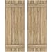 Ekena Millwork ARW101BB621X77UNH Americraft Six 2 Exterior Real Wood Joined Board-n-Batten Shutters (Per Pair), 21"W x 77"H, Unfinished