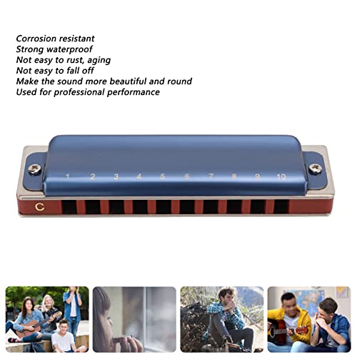 Eulbevoli Orgue à Bouche Harmonica, 10 Trous Harmonica étanche métal Ton précis prévention du vieillissement résistance à la Corrosion pour Jouer(Bleu) - Les Beatles, Paul McCartney, John Lennon, RIngo Starr, George Harrison Eulbevoli Orgue à Bouche Harmonica, 10 Trous Harmonica étanche métal Ton précis prévention du vieillissement résistance à la Corrosion pour Jouer(Bleu) – Image 5