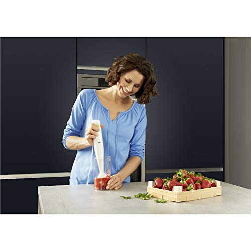 Image of Braun MultiQuick 1 Hand Blender 450W with EasyTwist Technology, Lightweight, Stainless Steel, BPA-Free for Baby Food, Chutney, Puree, Lassi, Smoothie, Soup, Shake (MultiQuick White)