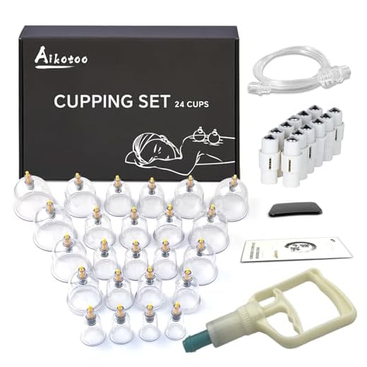 Cupping Therapy Sets,Hijama Cupping Vacuum Suction 24 Cups Sets for Cellulite Cupping Massage Back Pain Relief ,Chinese Cupping Therapy Pump Hijama