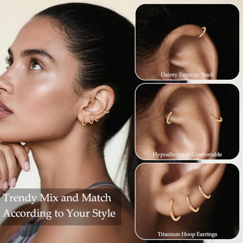 Limerencia Titanium Hoop Earrings for Women,G23 Implant Grade Pure Titanium by limerencia - Used condition - Image 7