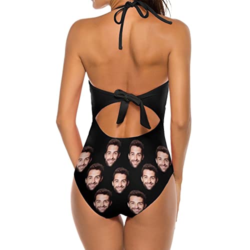 Custom Face Swimsuits Personalized Swimsuits with Face Photo Customized Picture Bathing Suits for Women-5 Style4
