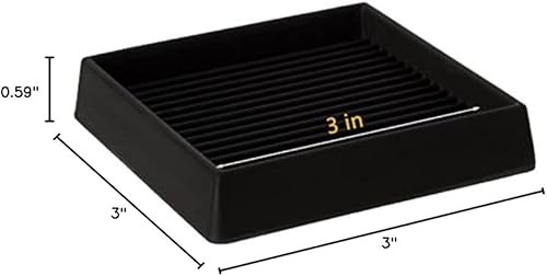 Miniatura 8 de Copas de goma 3 x 3, almohadillas antideslizantes para muebles, agarre antideslizante, pies antideslizantes para muebles, protector de suelo