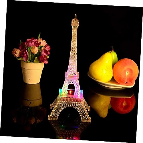 Hemobllo 2pcs lámpara de noche LED Torre Eiffel miniatura 6