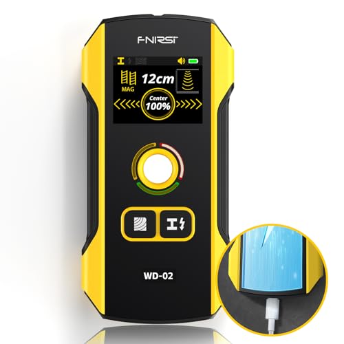 FNIRSI Detector de Vigas y Metales - FNIRSI WD-02 Detector de Paredcon pantalla TFT, Escáner de pared con orificio de posicionamiento para Escáner de Pared para Metales, Cables CA, Madera y Tuberías