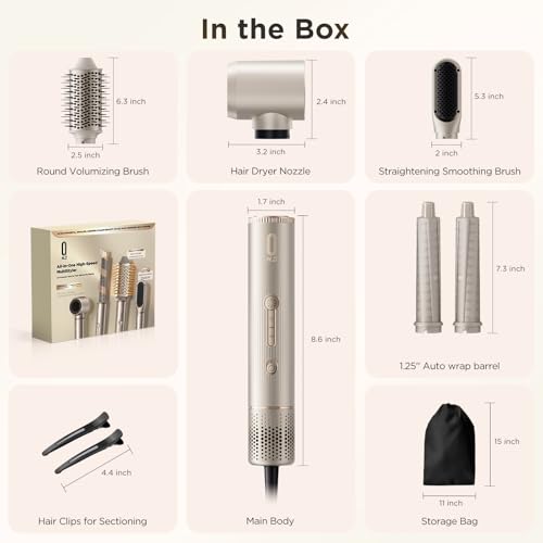 O.H.B 5-in-1 Hot Air Styler (110k RPM, Auto-Wrap) — view 9