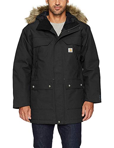 Carhartt Quick Duck Sawtooth Parka Saco para Hombre, Negro, L