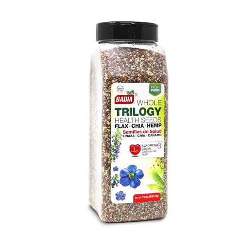 Badia Trilogy Health Seed, Flax, Chia, Hemp Seeds Blend, High